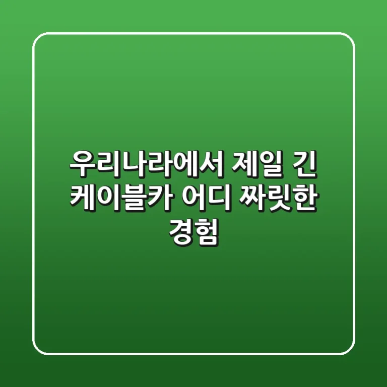 우리나라에서 제일 긴 케이블카 어디? 짜릿한 경험! 🚠
