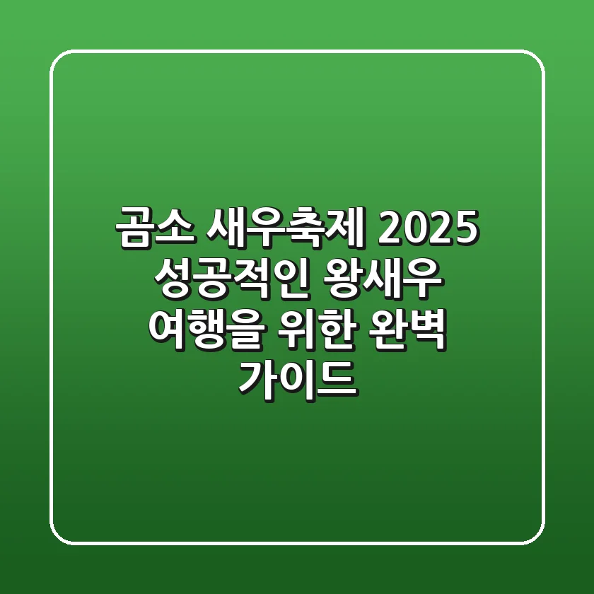 곰소 새우축제 2025, 성공적인 왕새우 여행을 위한 완벽 가이드!