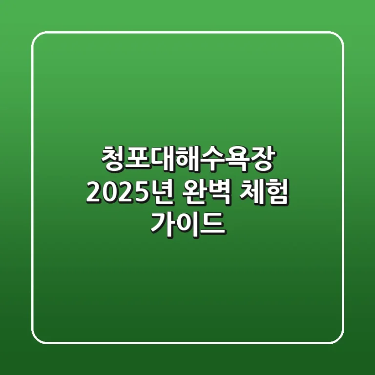 청포대해수욕장, 2025년 완벽 체험 가이드